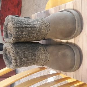 Dark Grey Makalu Boots w/ non-removable Sweater Topper